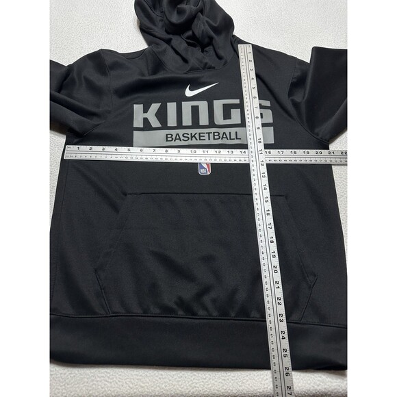 Sacramento Kings Basketball Nike Dri Fit Hoodie Black NBA Logo Men’s Size Small - Picture 6 of 10